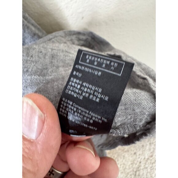 Papaya Women's Gray Dress Size S mini dress sleeveless overalls button cotton - Picture 5 of 7